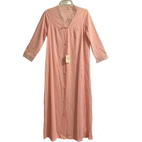 Vintage Vanity Fair Maxi Robe Size 34 Pink NWT Deadstock 60s 70s Retro G… - Picture 1 of 10